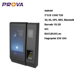 China 5”LCD 1280*720 Biometric Fingerprint Scanner Device Convenient Using supplier