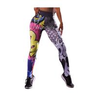 China Womens Tights High Waist Sport Leggings Womens Compression Tights 3D Print on sale