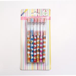 China Plastic Non-sharpening Pencil  with 9 colors with blister card packing for kids supplier