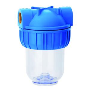 China Food Grade 5 Inch Water Filter Housing Big Blue Color Air Release Button supplier