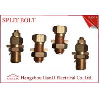 China High Strength Brass Electrical Wiring Accessories / Yellow Split Bolt Connectors on sale