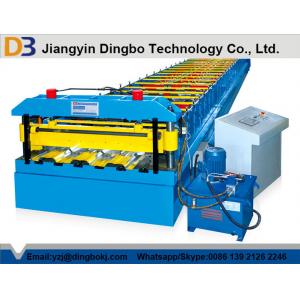 China 380V 60Hz Floor Deck Roll Forming Machine With 10 - 12Mpa Hydraulic Pressure supplier