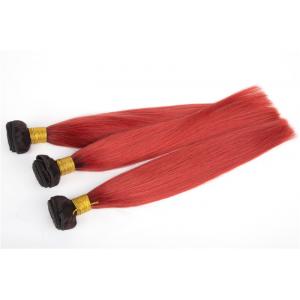 Whotalesale Two Tones Red Color top grade brazilian human hair sew in weave in stock