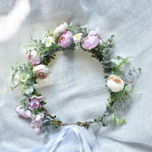 Multi Color Fake Flower Wreath Faux Hydrangea Peony For Wedding