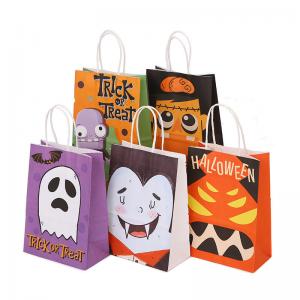 China Eco-friendly Halloween Party Gift Bag Kraft Paper Bag for Cross-Border Sales on Amazon supplier