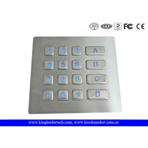 China Rugged Backlit Metal Keypad With 16 Keys for Security Access Control System supplier