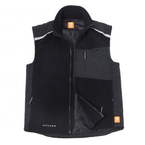 100% polyester microfleece Cold Weather Work Vest , Breathable water resistant winter body warmer vest