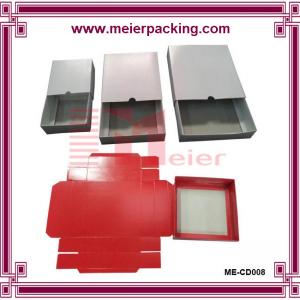 Cheap plain duplex board paper box with foil paper box packaging with sliding drawer