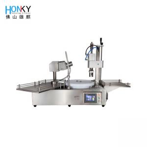 Semi Automatic 5ml Vial Filling Capping Machine For Cosmetic Liquid Dressing