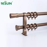 China 28mm Double Hanging Curtain Rod Set Expandable Light Filtering on sale