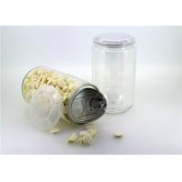 China Clear Plastic PET Easy Open Can 500ml Round Candy Tubes Packaging SGS Certificate on sale