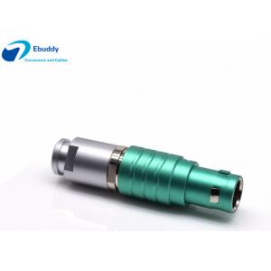 Green Color Lemo B Series Connectors Custom Circular Plug FGG 1B 10 Pin Male Connector