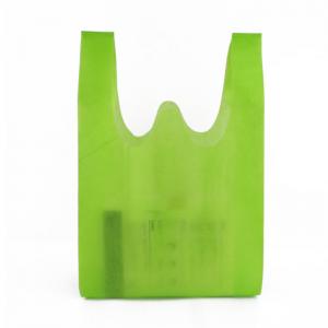 China Tote Handle Heat Transfer Non Woven T Shirt Bag Green Anti Pull supplier