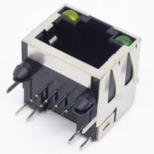China соединитель rj 45 соединителя 8P8C pcb с модульным приведенное поднимает правого ангела домкратом через тип погружения отверстия с защищаемым пальцем emi supplier