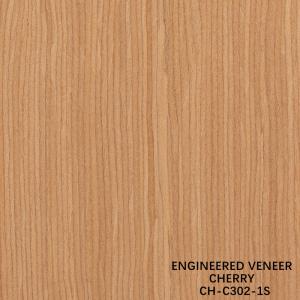 Cherry Wood Veneer Fancy Panels Straight Grain 0.18-0.6mm Thickness Customized For Hotel Decoration