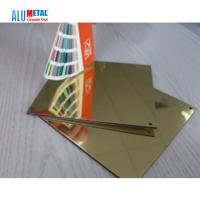 Golden Mirror Aluminum Composite Panel 2440mm ACM Ldpe Core Internal Wall