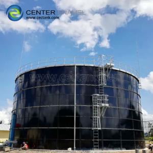 China Industrial Waste Water Storage Tanks ,  Porcelain Enamel Biogas Storage Tank Dark Green supplier