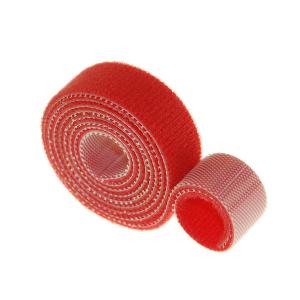 Red Back To Back  , Fasten Loop And Hook Tape 25MM