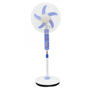 DC Rechargeable Solar Stand Fan With Emergency Led Lights And Solar Panels