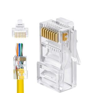 China 24 AWG Network Cable Assembly RJ45 Through Connector supplier