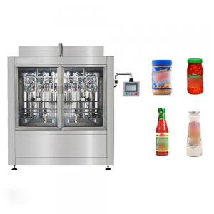 Automatic Mixed Mayonnaise Sauce Jar Filling Machine With Servo Motor Driver