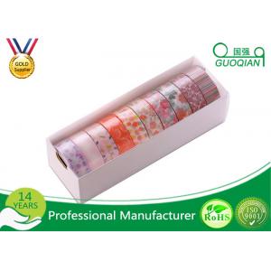 China Diary Scrapbook Adhesive Deco Washi Masking Tape For Sealing Envelopes supplier