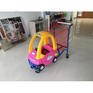 Supermarket kids metal shopping trolley With Baby Car and safety belt