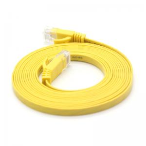 China High Speed 24awg Ethernet Network Patch Cord , Cat5 Cat5a Flat FTP Internet Lan Cable supplier