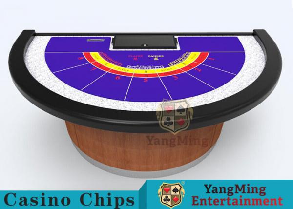 Semicircular Design Black Jack Poker Table Standard Casino Game Table Can Be