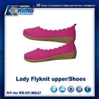 China Lady Flyknit Upper / Shoes EVA Outer Sole High Elastic Customized Color on sale