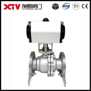 China Straight Through Type High Platform Flanged Floating Ball Valve 150LB for Oil and Gas supplier