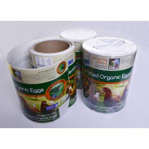 China Custom CMYK printed self adhesive paper food product label for eggs packaging supplier