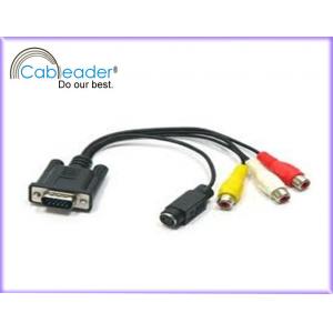 China 24K Gold plated 15 pin male rejection of EM and RF interference VGA Monitor Cables supplier