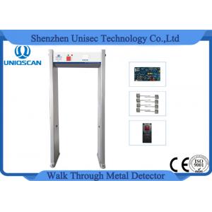 Commercial 6 Zones Walk Through Metal Detector Gate With Full Body Outlay Display