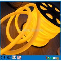 China 360 degree waterproof led tube amber 24v round flexible neon tube 25mm pvc hose yellow on sale