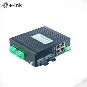 IP40 Aluminum Case Managed Fiber Ethernet Switch With 4 Port RS485