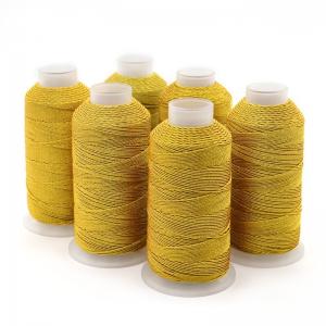 China 100% Silk High Tenacity 3 Ply Gold And Silver Metallic Yarn Thread For DIY Jewelry Making supplier