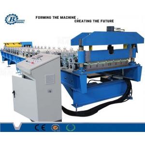 Metal Steel Roof Panel Roll Forming Machine Blue PLC Control