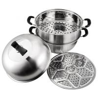 China Best Selling Silver Kitchen Cookware Nonstick Steamer Pots Set Food Steamers Cooker Steamer Pots on sale