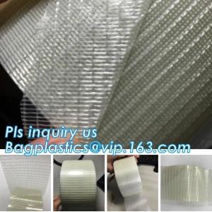 China Glass Mesh carpet tape,PET film glass fiber mesh tape,Fiberglass mesh tape for gypsum,160Mic Backing Fiberglass Double S supplier