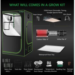 China 80x80x160cm Complete Indoor Grow Tent Kit 150W Complete Grow Box System supplier