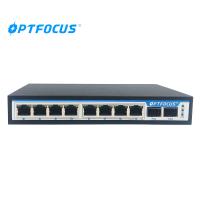 China Unmanagerment Ethernet Network Switch 8+2 10/100/1000M RJ45 Port Smart Desktop Router on sale