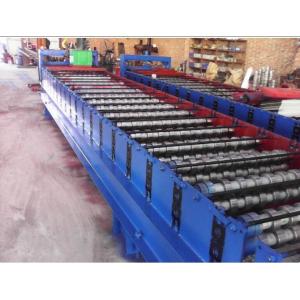 China Galvanized Metal Corrugated Sheet Roll Forming Machine With Hydraulic Cutter supplier