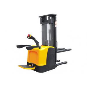 Automatic Ride On Electric Pallet Stacker AC Motor 1500kg Yellow Color