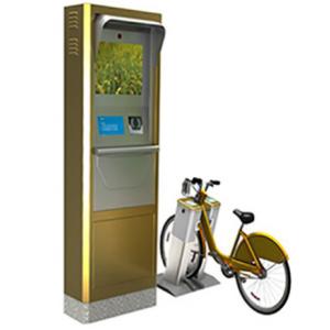 Outdoor Multi Function Kiosk , 24 Hours Bike Rental Kiosk Moisture Proof