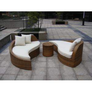 Poly Rattan Waterproof Lounge Bed , Rattan Conservatory Furniture