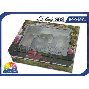 Clear Window Rigid Cuff Box Cosmetic Paper Gift Box Packaging with Blister Tray