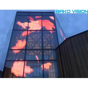 Indoor Glass Window Led Video Display Screen Transparency Curtain LED Wall