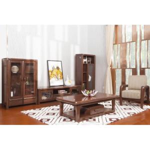 China Solid Wood Furniture / Living Room Furniture Modern Style Wall Unit Coffee Table supplier