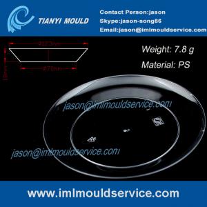 123mm clear disposable plastic dinner plates mould /disposabl plastic picnic plates mould